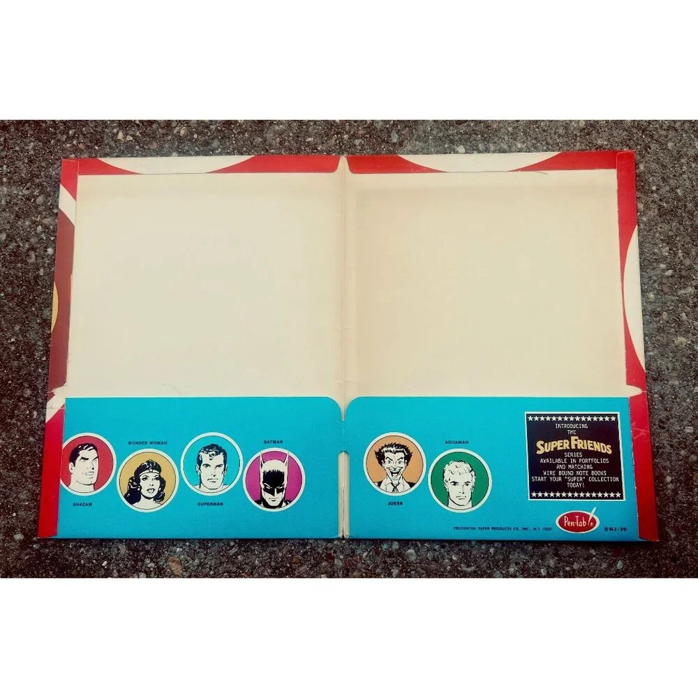 Vintage 1975 Superman Portfolio Folder (Super Friends) Pen-Tab #NJ-39 DC